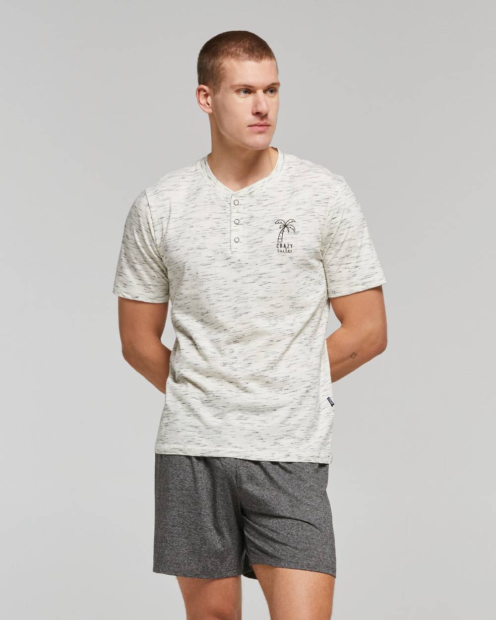 Pompea PIGIAMA CORTO COTONE PALMA