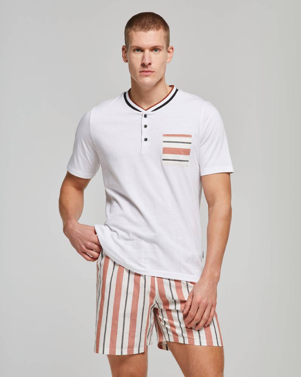 Pompea PIGIAMA CORTO COTONE REMO