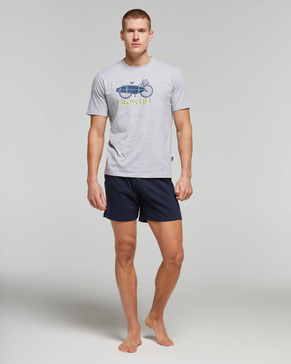 Pompea PIGIAMA CORTO COTONE RICINO