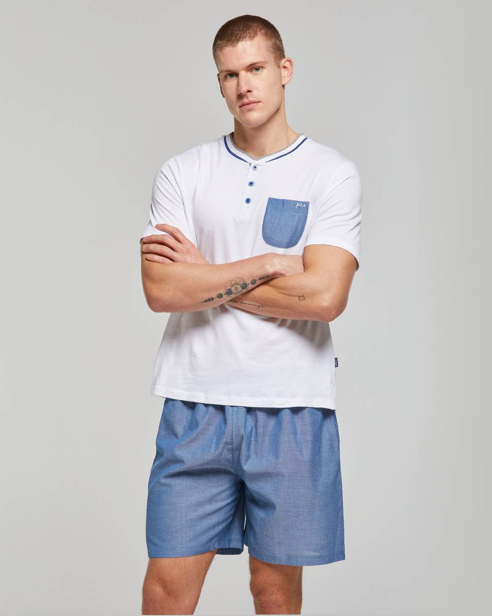 Pompea Pigiama Corto Cotone Zeus