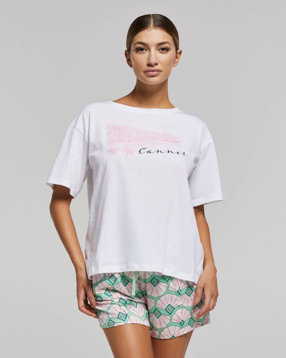 Pompea PIGIAMA CORTO VISCOSA E COTONE EDVIGE