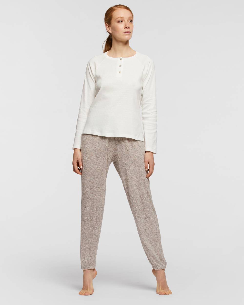 Pompea Pigiama lungo cotone e viscosa Argentera