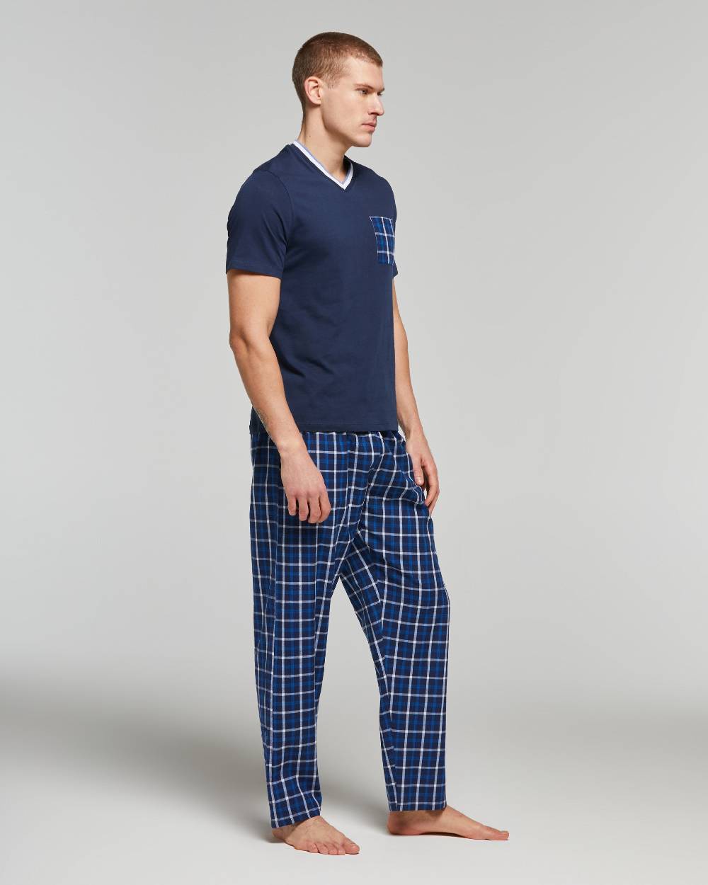 Pompea PIGIAMA LUNGO COTONE EUCALIPTO