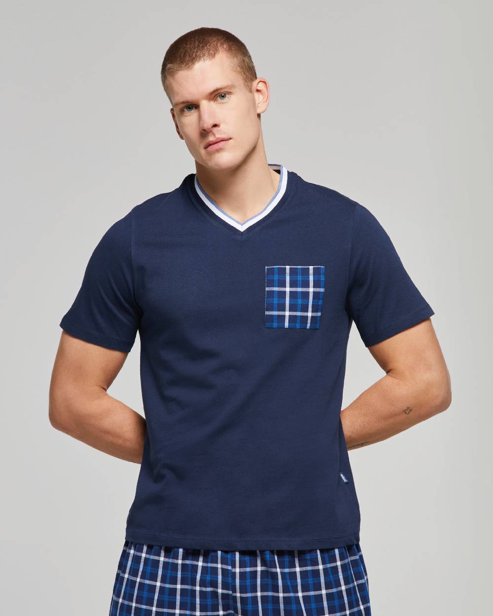 Pompea PIGIAMA LUNGO COTONE EUCALIPTO