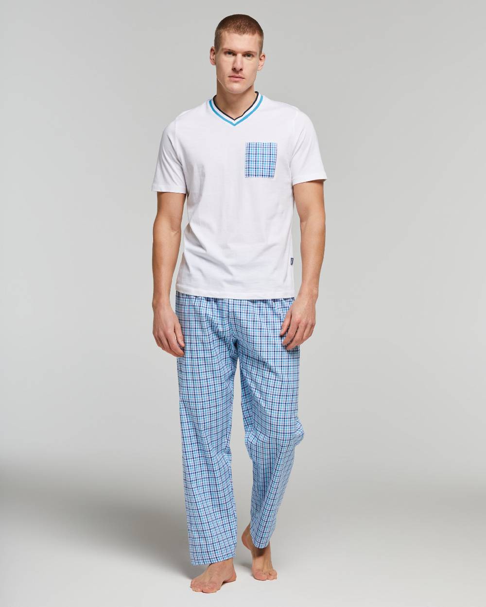 Pompea PIGIAMA LUNGO COTONE EUCALIPTO