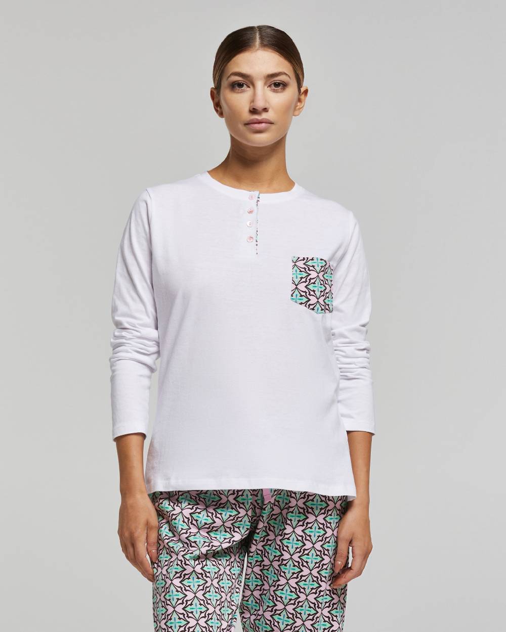 Pompea Pigiama Lungo Cotone Flavia