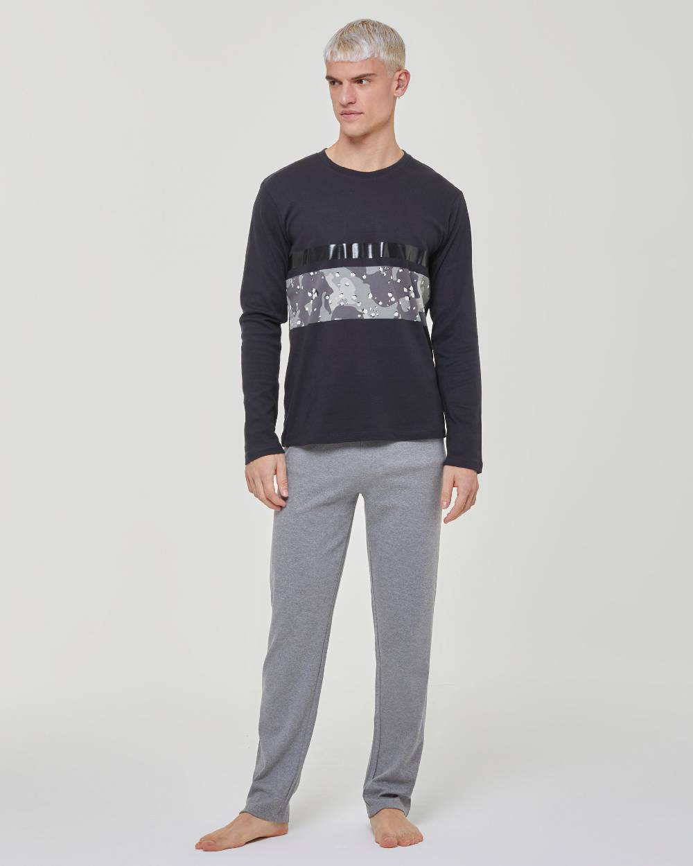 Pompea Pigiama lungo cotone interlock Andalo