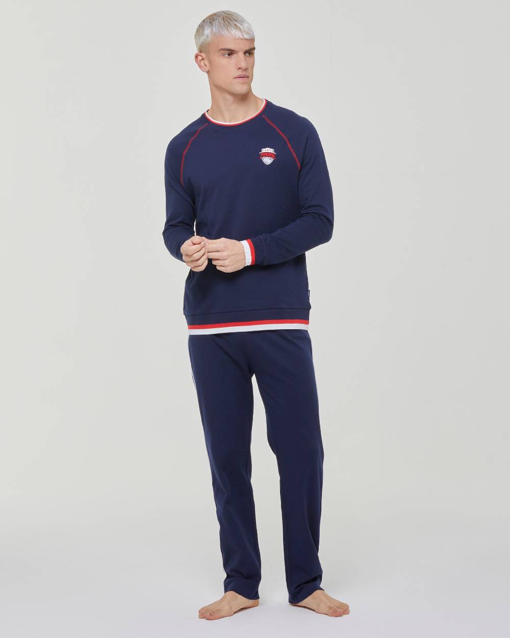 Pompea Pigiama lungo cotone interlock Anice