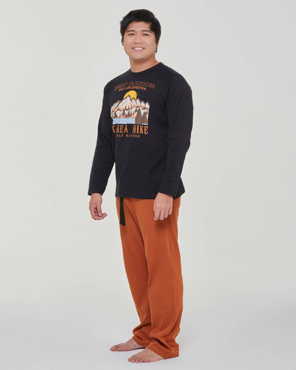 Pompea Pigiama Lungo Cotone Interlock Arachide