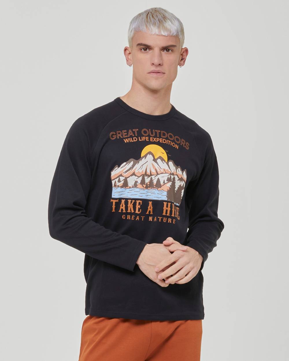 Pompea Pigiama Lungo Cotone Interlock Arachide