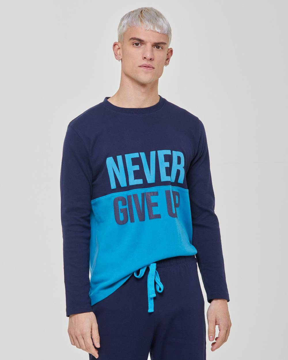 Pompea Pigiama Lungo Cotone Interlock Cappero