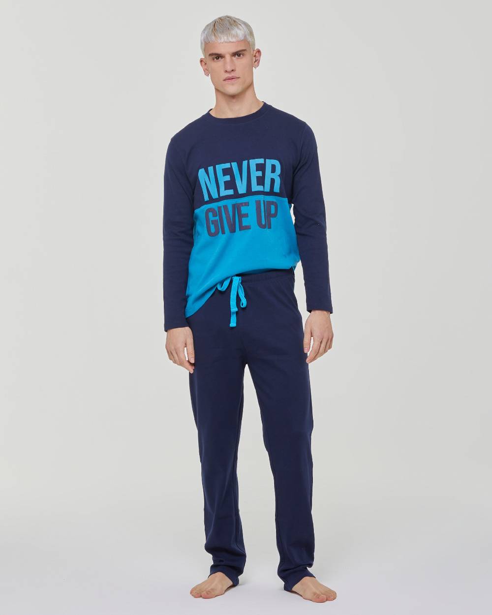 Pompea Pigiama lungo cotone interlock Cappero