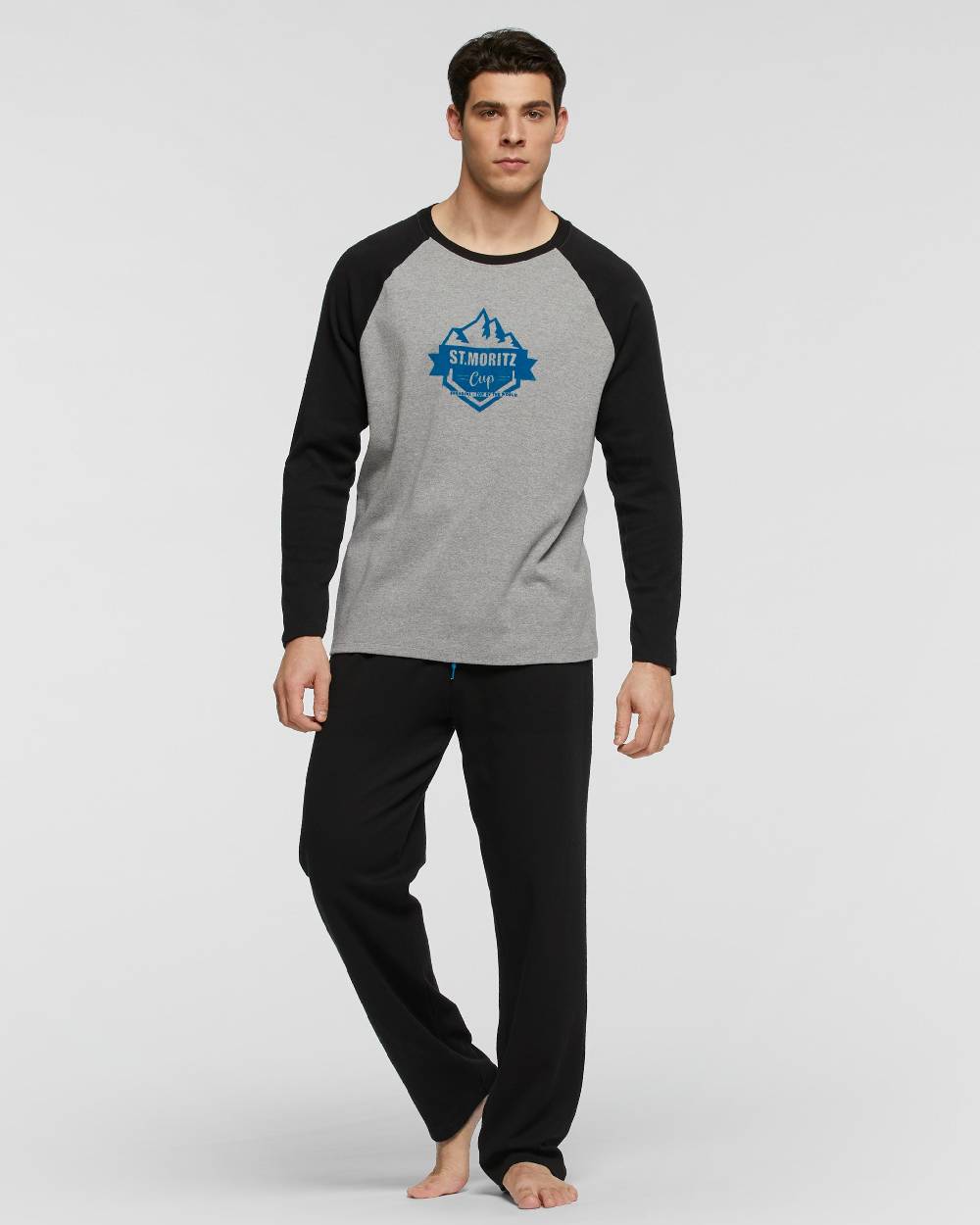 Pompea Pigiama lungo cotone interlock Cimone