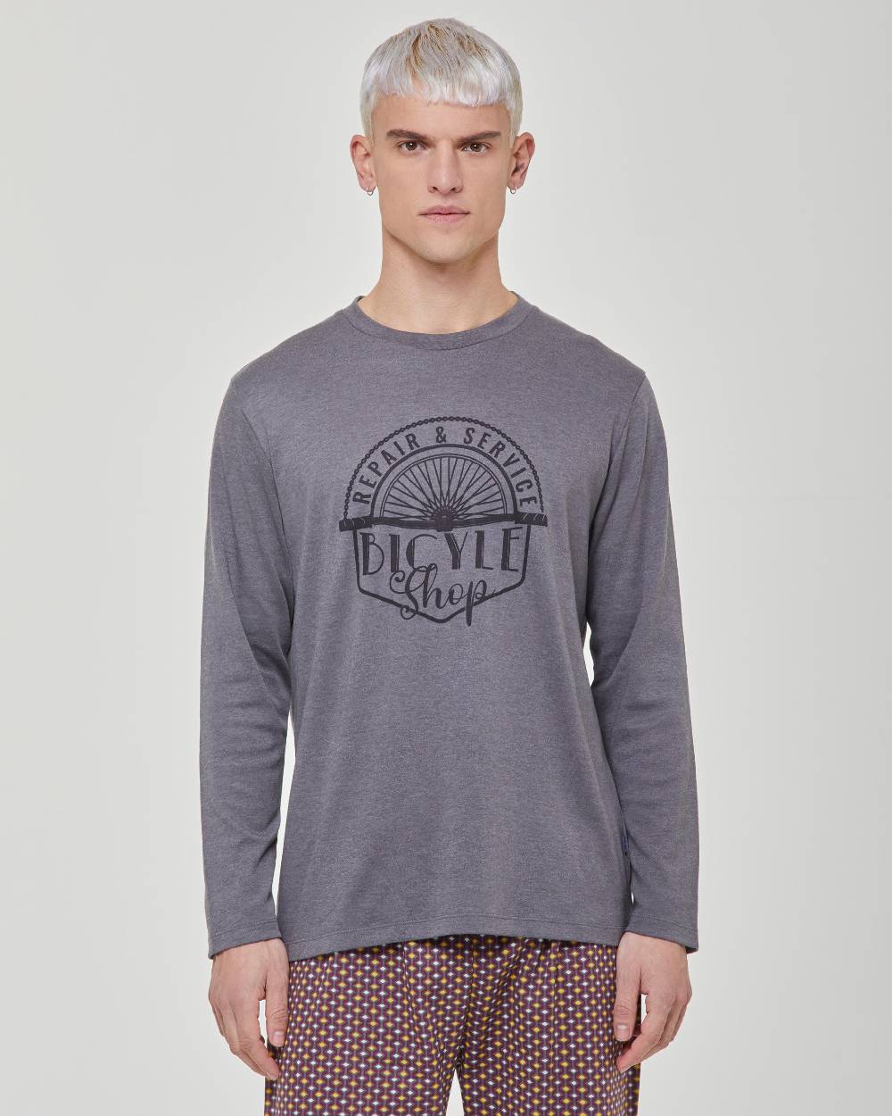 Pompea Pigiama Lungo Cotone Interlock Dattero