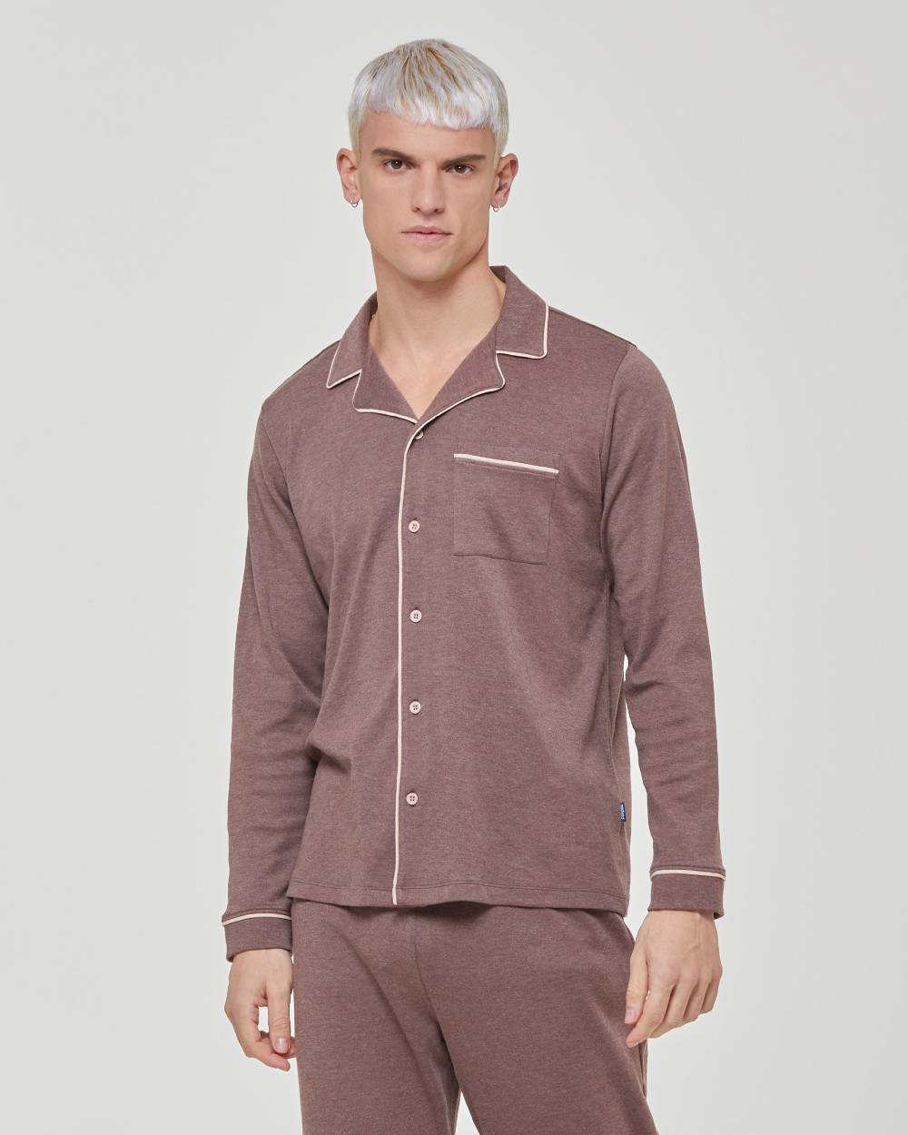 Pompea Pigiama Lungo Cotone Interlock Filippo