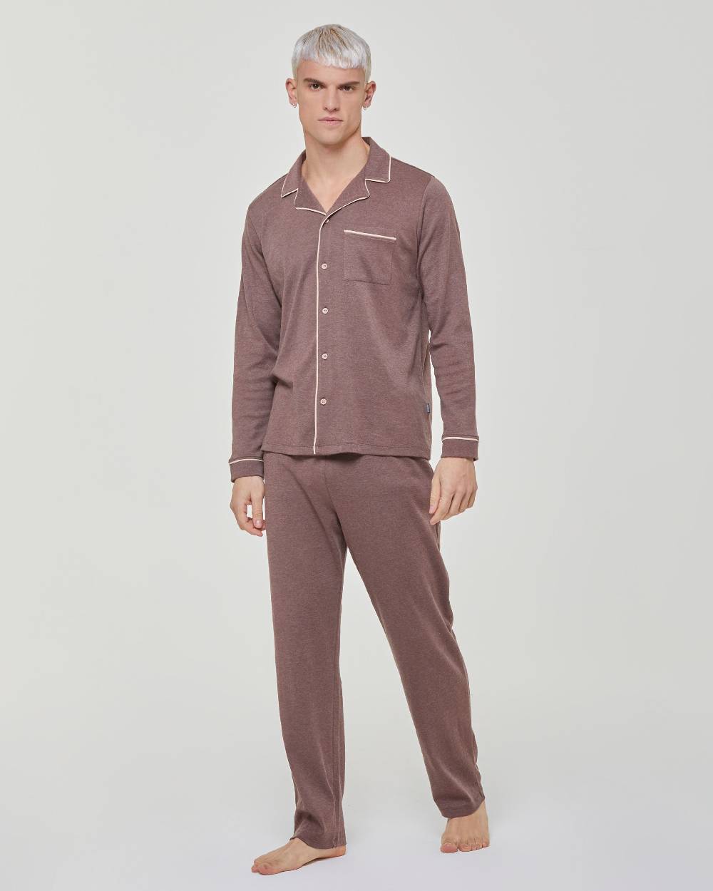 Pompea Pigiama lungo cotone interlock Filippo