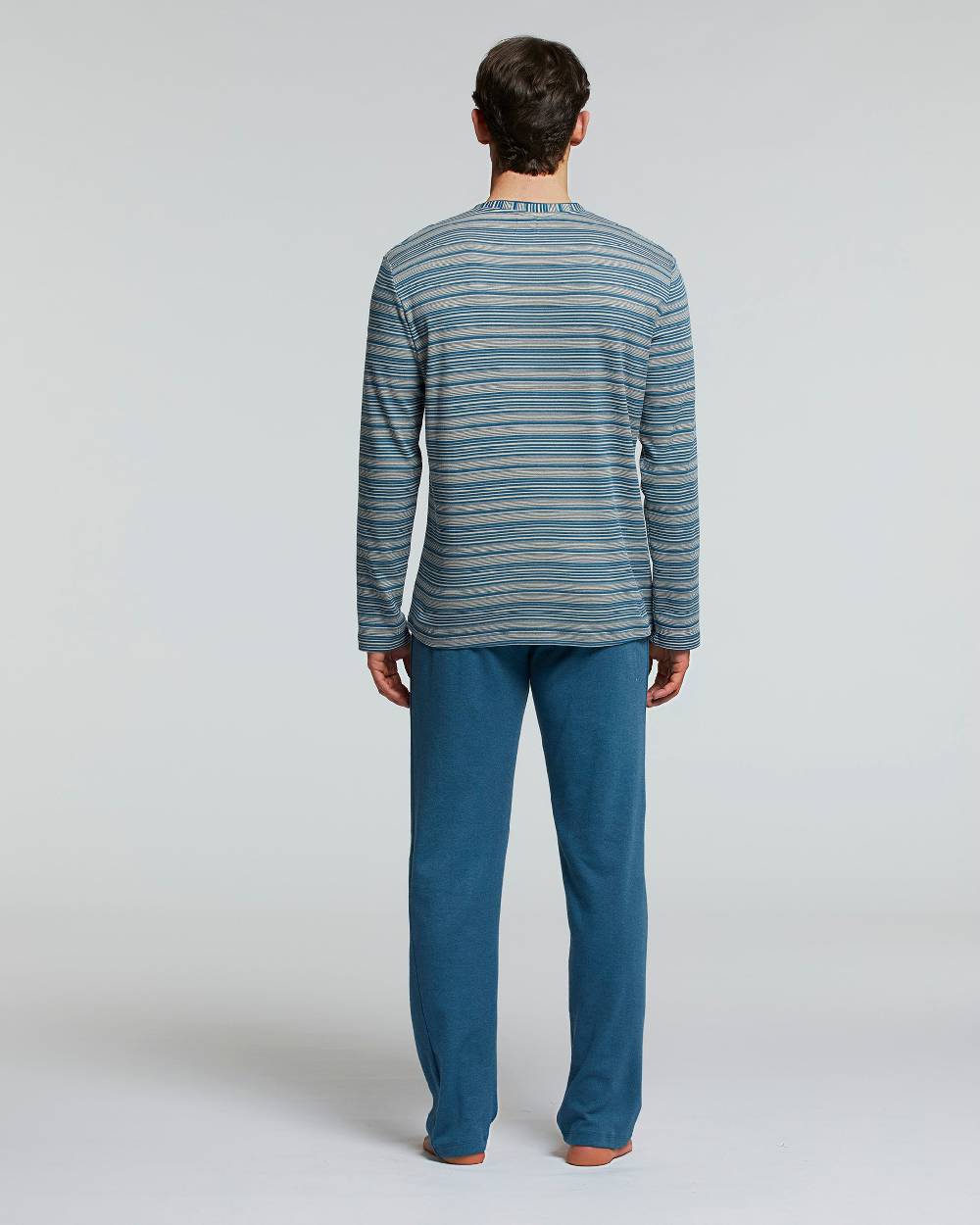 Pompea PIGIAMA LUNGO COTONE INTERLOCK NEBBIOLO