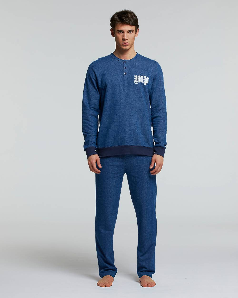 Pompea PIGIAMA LUNGO COTONE MOSCATO