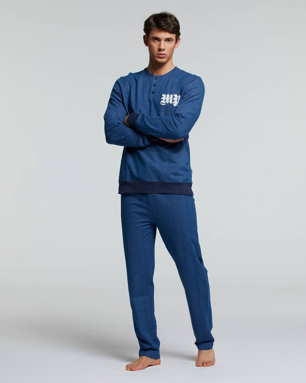 Pompea PIGIAMA LUNGO COTONE MOSCATO