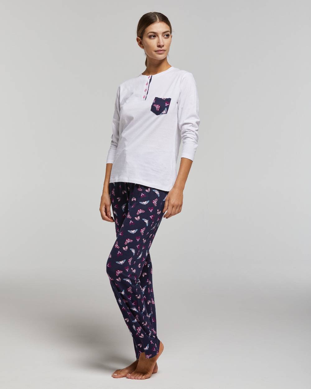 Pompea PIGIAMA LUNGO COTONE ORTENSIA