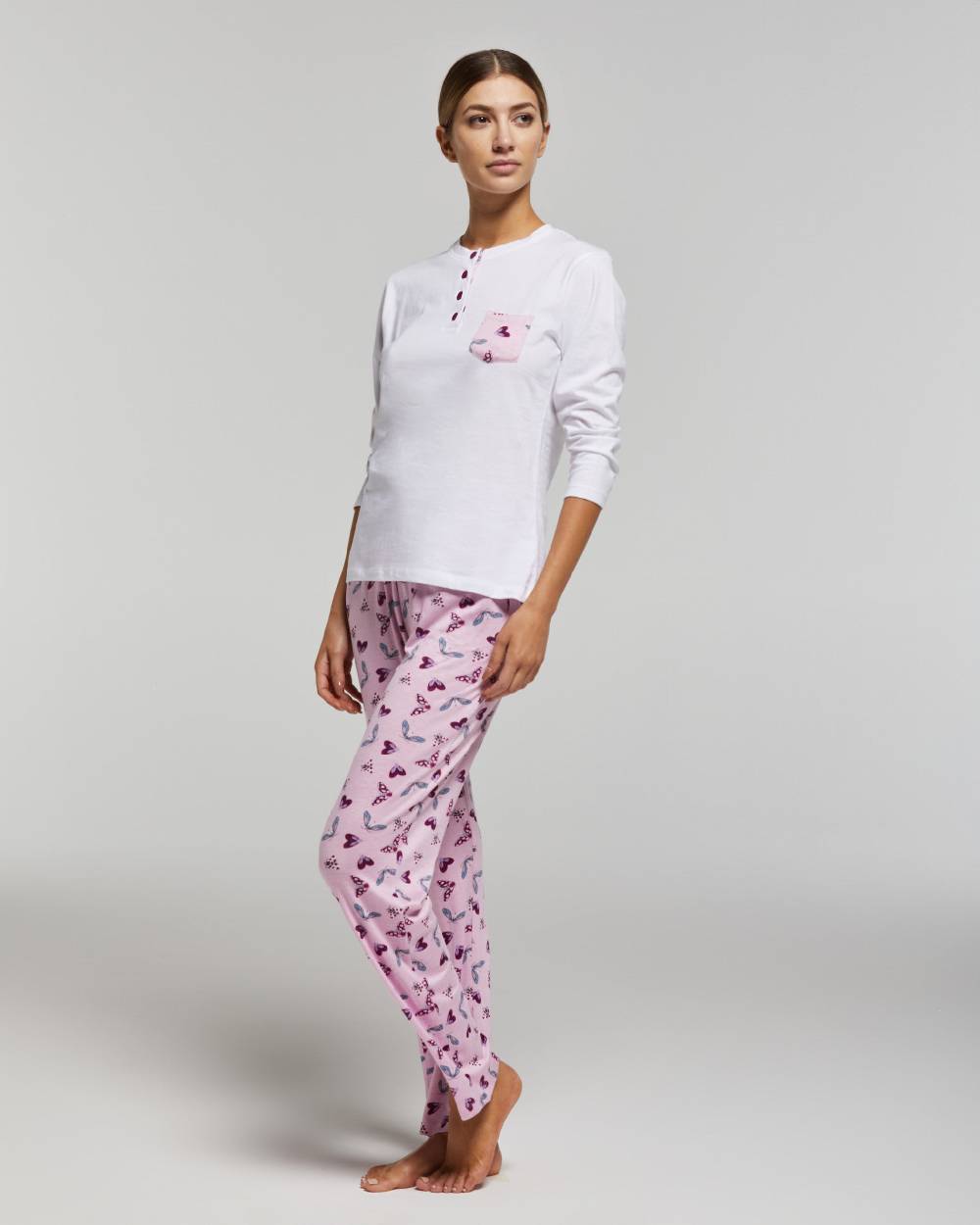 Pompea PIGIAMA LUNGO COTONE ORTENSIA