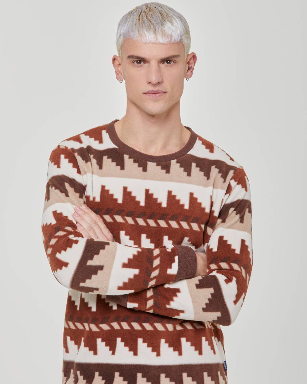 Pompea Pigiama Lungo Micropolar Cacao