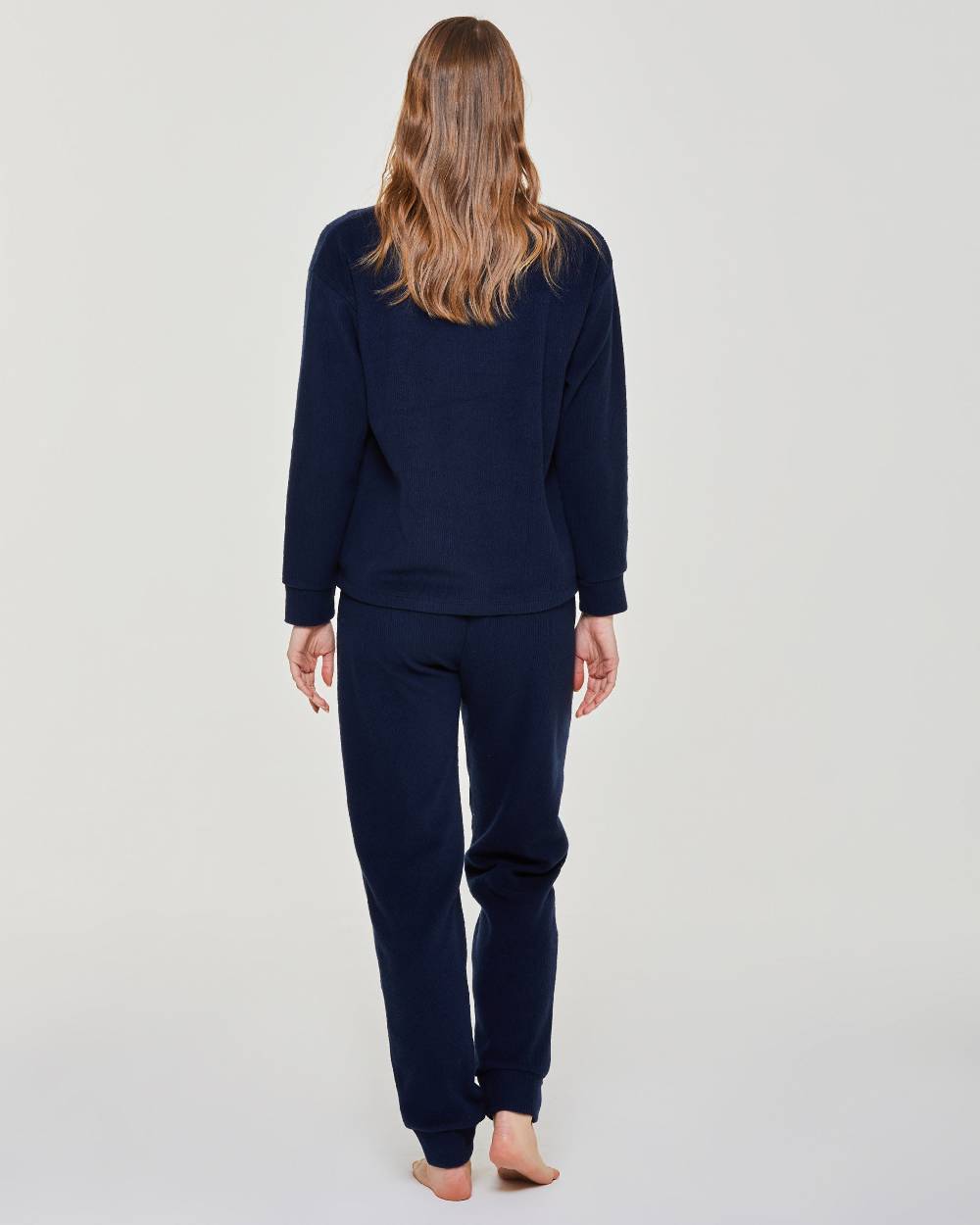 Pompea Pigiama Lungo Micropolar Garofano