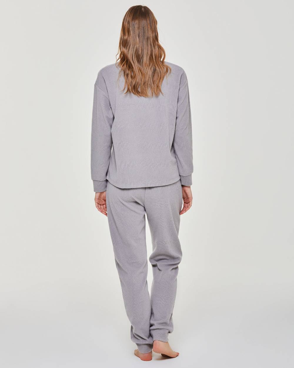 Pompea Pigiama Lungo Micropolar Garofano