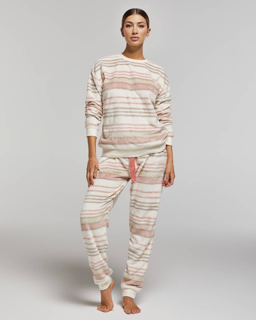 Pompea Pigiama lungo micropolar Geranio