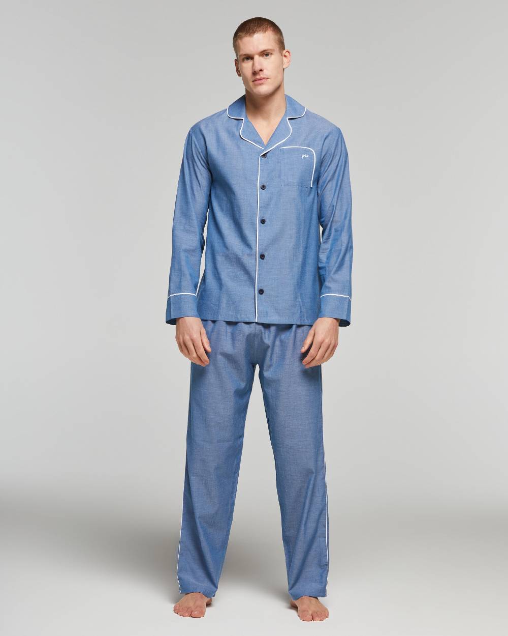 Pompea Pigiama lungo tela Guglielmo