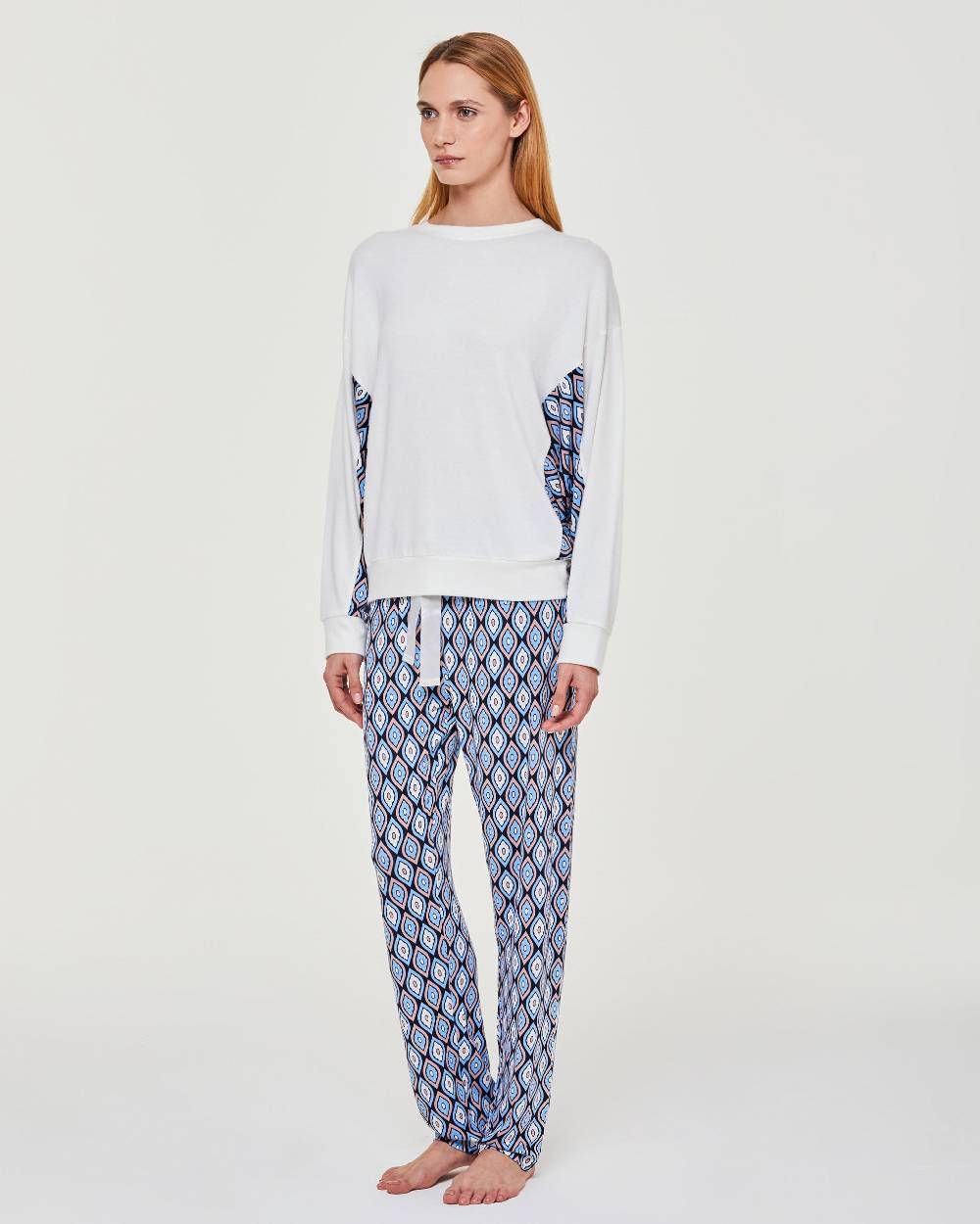 Pompea Pigiama Lungo Viscosa Bucaneve