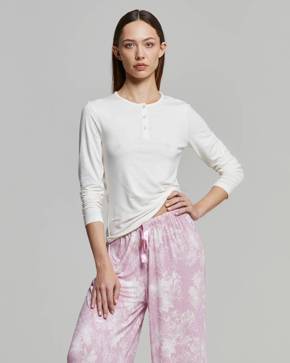 Pompea Pigiama Lungo Viscosa Cara