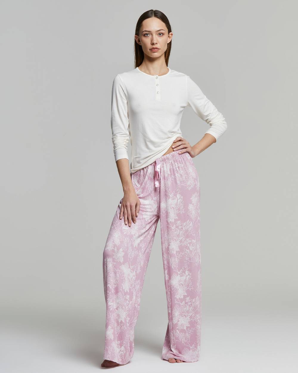 Pompea Pigiama lungo viscosa Cara