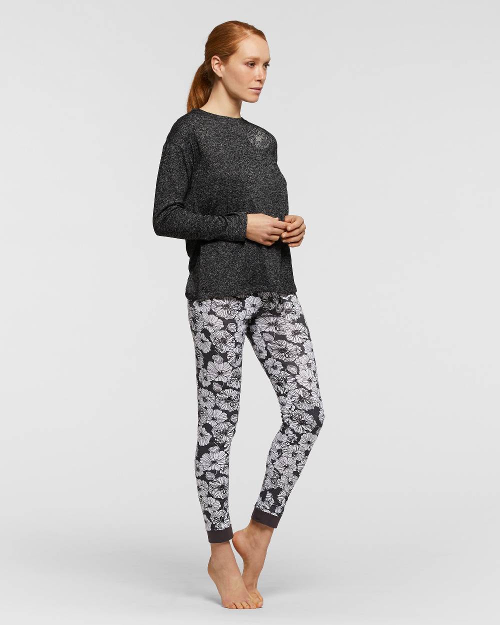 Pompea Pigiama Lungo Viscosa E Cotone Lessinia