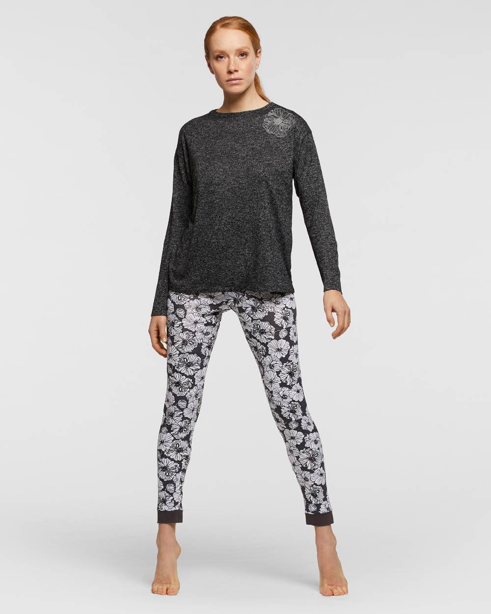 Pompea Pigiama lungo viscosa e cotone Lessinia