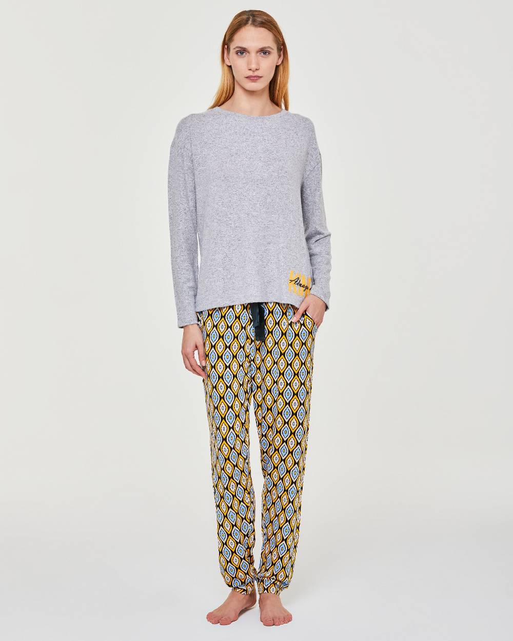 Pompea Pigiama lungo viscosa Fresia