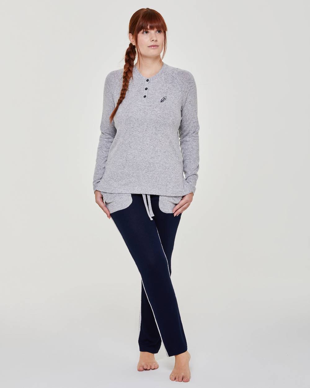 Pompea Pigiama lungo viscosa Tulipano