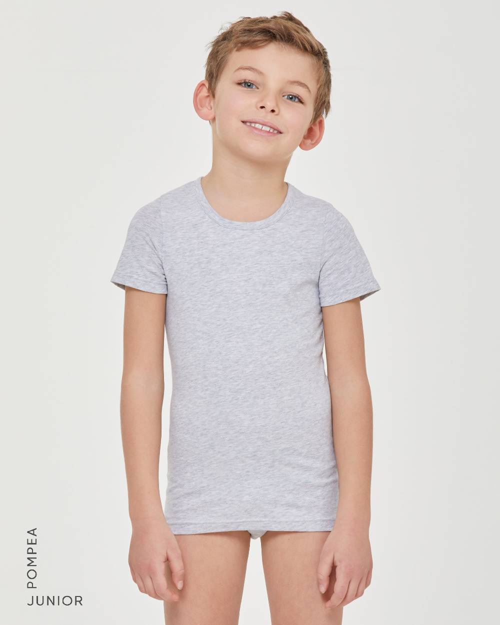 Pompea T-shirt girocollo bimbo in cotone organico