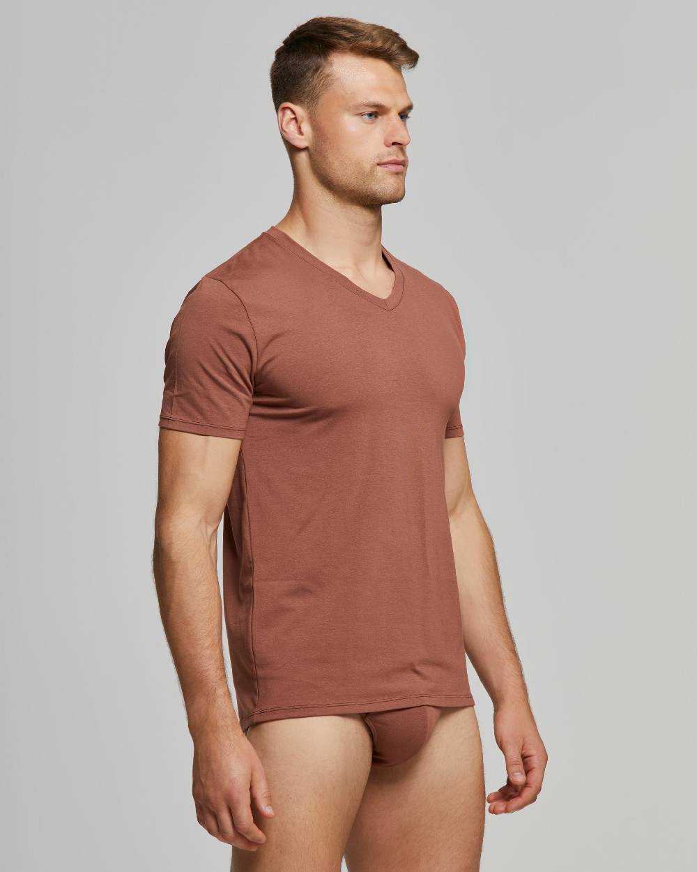 Pompea T-Shirt Scollo V No Stress Cotone Modal