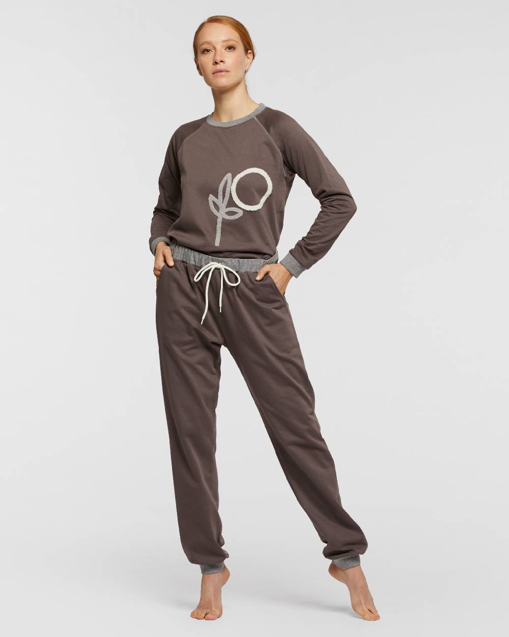 Pompea Tuta lunga cotone Montebianco