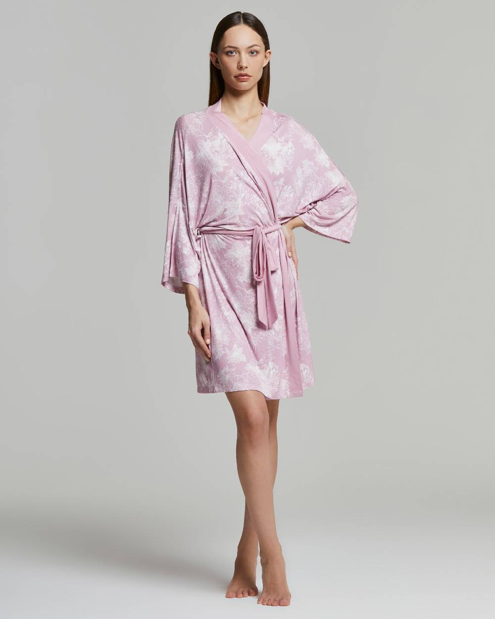 Pompea Vestaglia Loren con stampa floreale