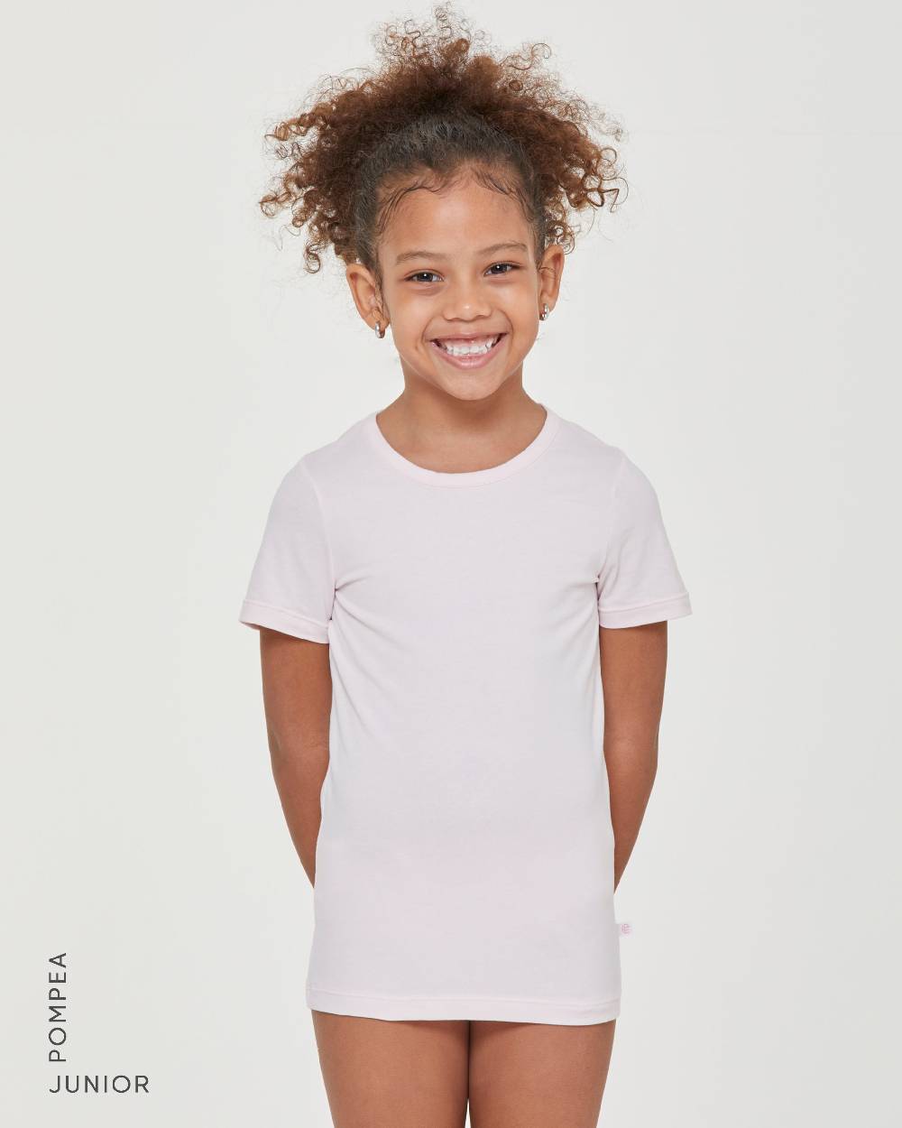 Pompea T-shirt girocollo bimba in caldo cotone organico