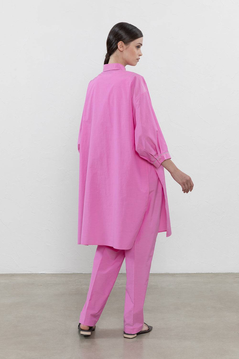 Peserico Abito-camicia In Popeline In Misto Cotone Mano Vela