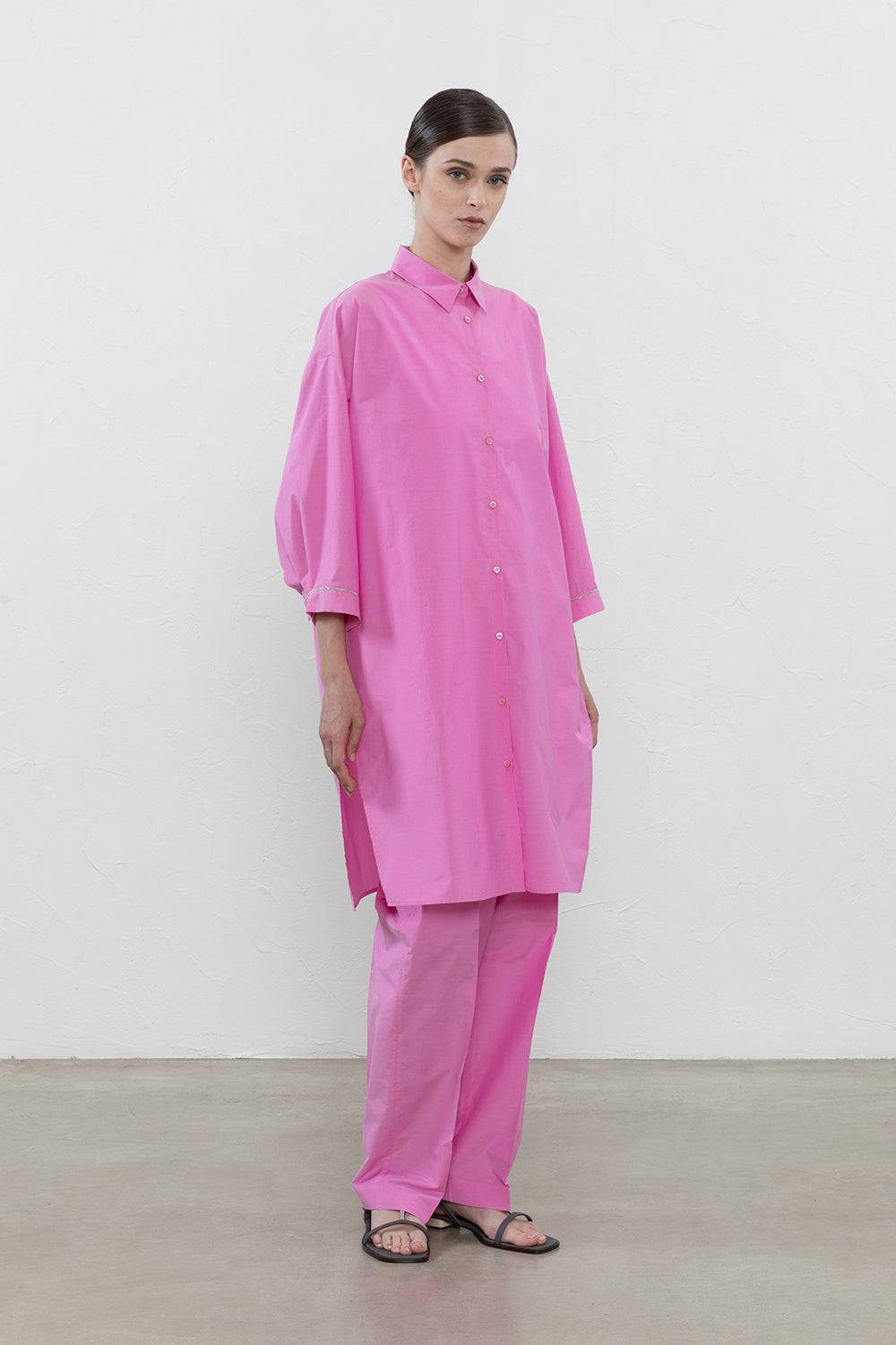 Peserico Abito-camicia in popeline in misto cotone mano vela