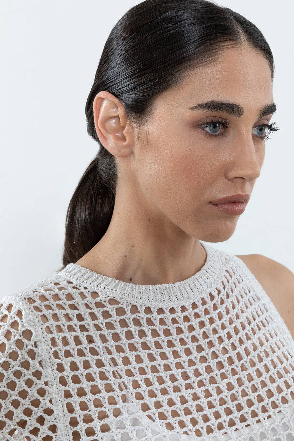 Peserico Abito In Filato Di Misto Viscosa E Lino Con Lurex