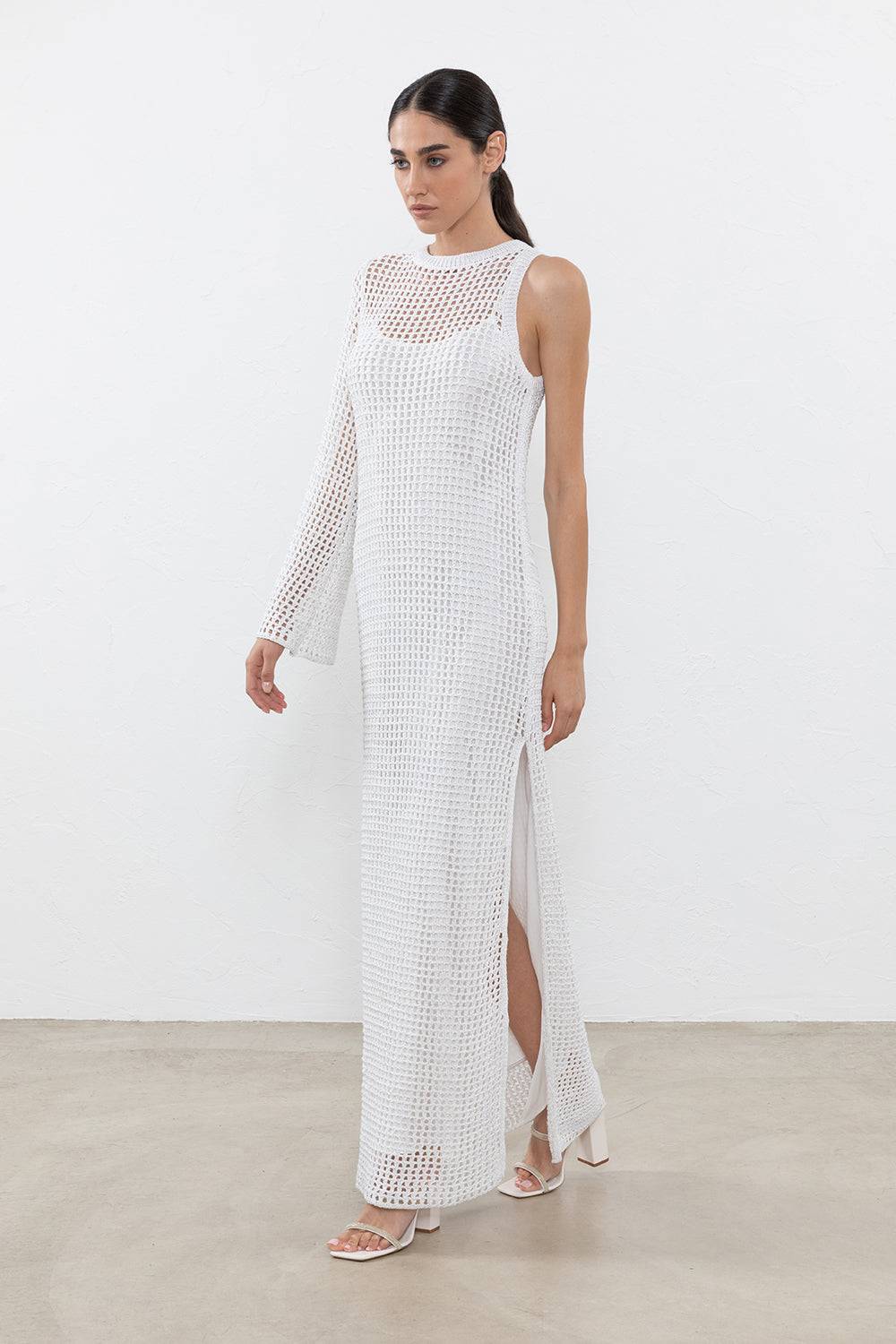 Peserico Abito In Filato Di Misto Viscosa E Lino Con Lurex