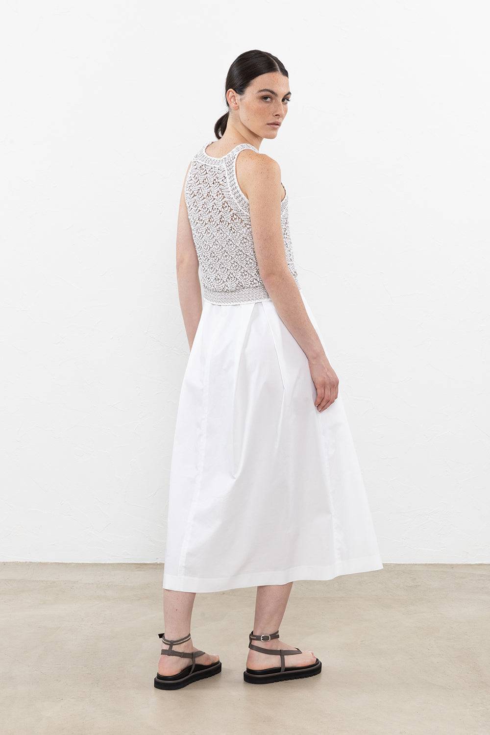 Peserico Abito Lungo In Filato Di Misto Cotone E Lurex