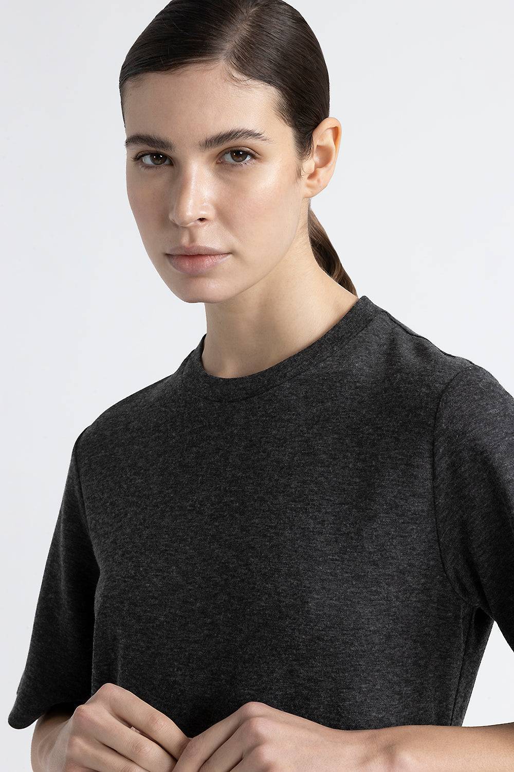 Peserico Abito Lungo In Jersey Di Viscosa E Lana Vergine