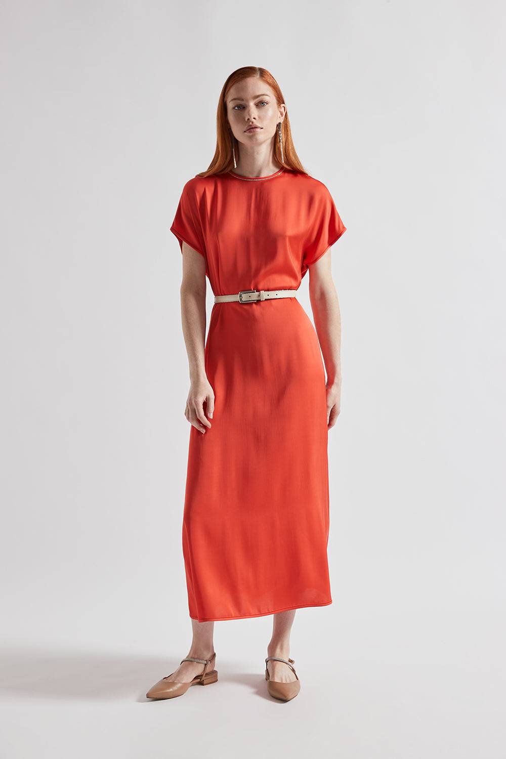 Peserico Ballerine Slingback Flat In Pelle Con Punto Luce