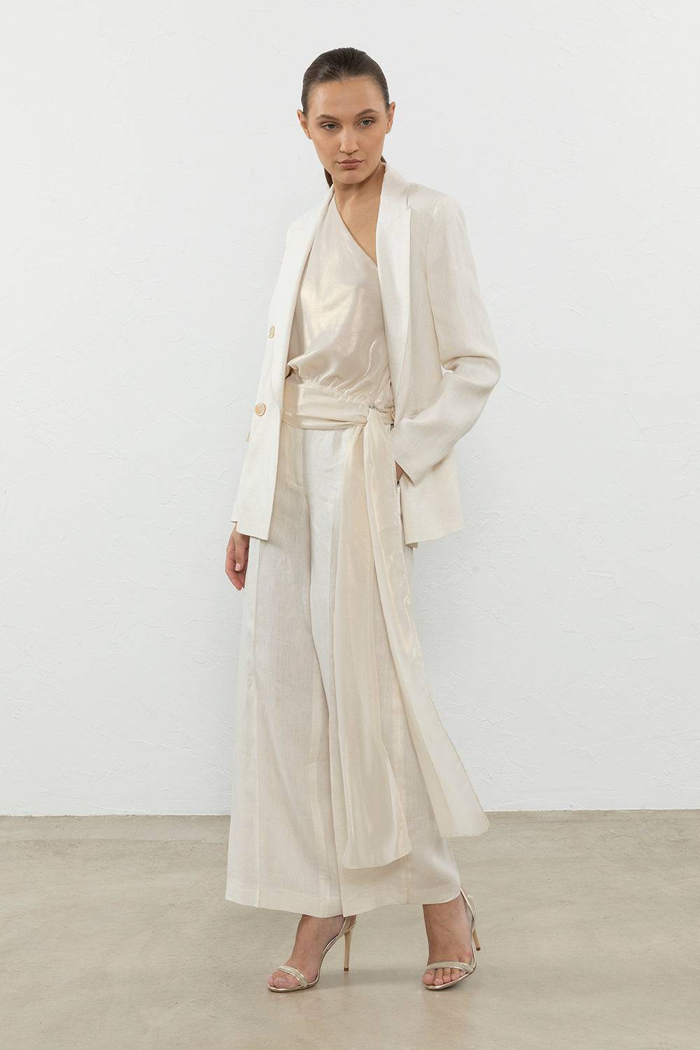 Peserico Blazer Doppiopetto In Tela Leggera Di Puro Lino